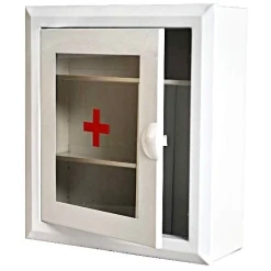Шкаф аптечка АМ-1 Аптечка-3 (400х360х140) стекло
