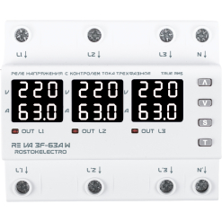 Alternative view of Реле напряжения с контролем тока RE VA3F-63A W